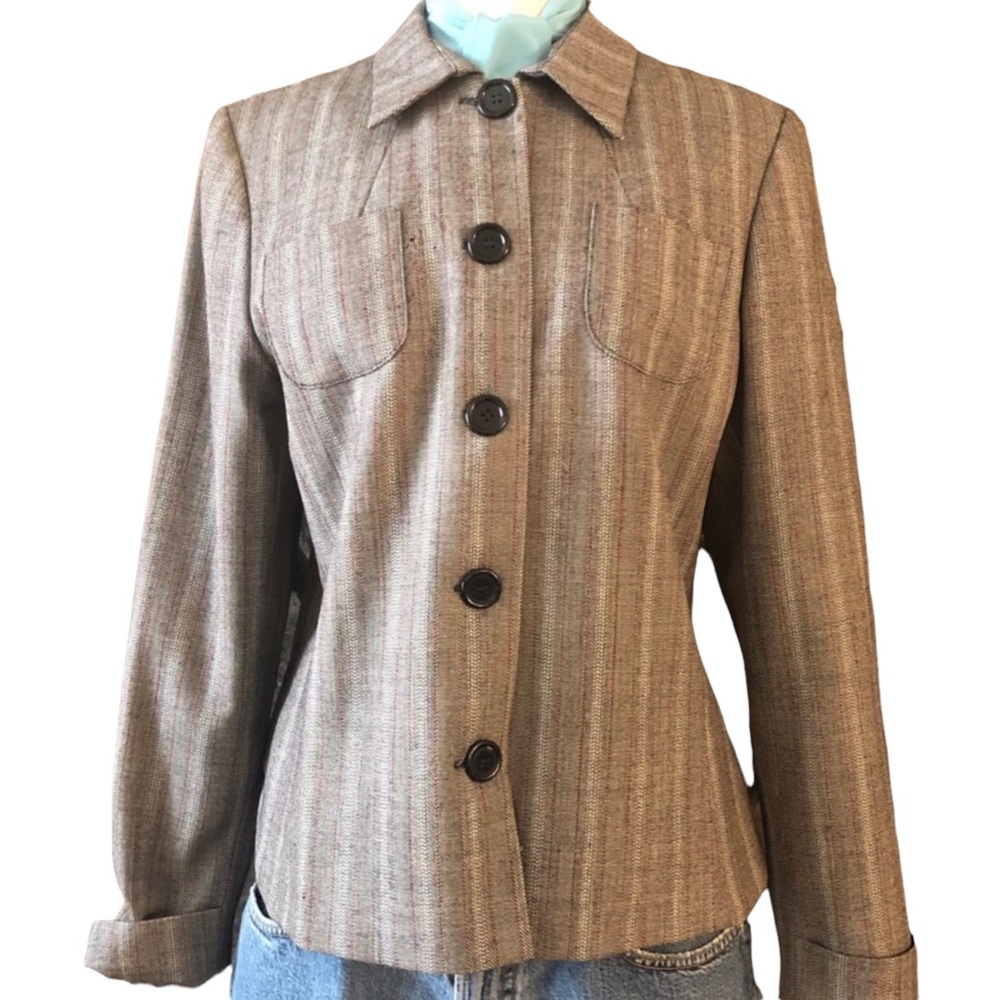 Vintage 1980’s Harve Benard Lightweight Wool Blazer/Jacket, Loose Fitting, 12, L